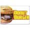 Signmission Donut Burger Banner Concession Stand Food Truck Single Sided B-72 Donut Burger19 - alternate 1